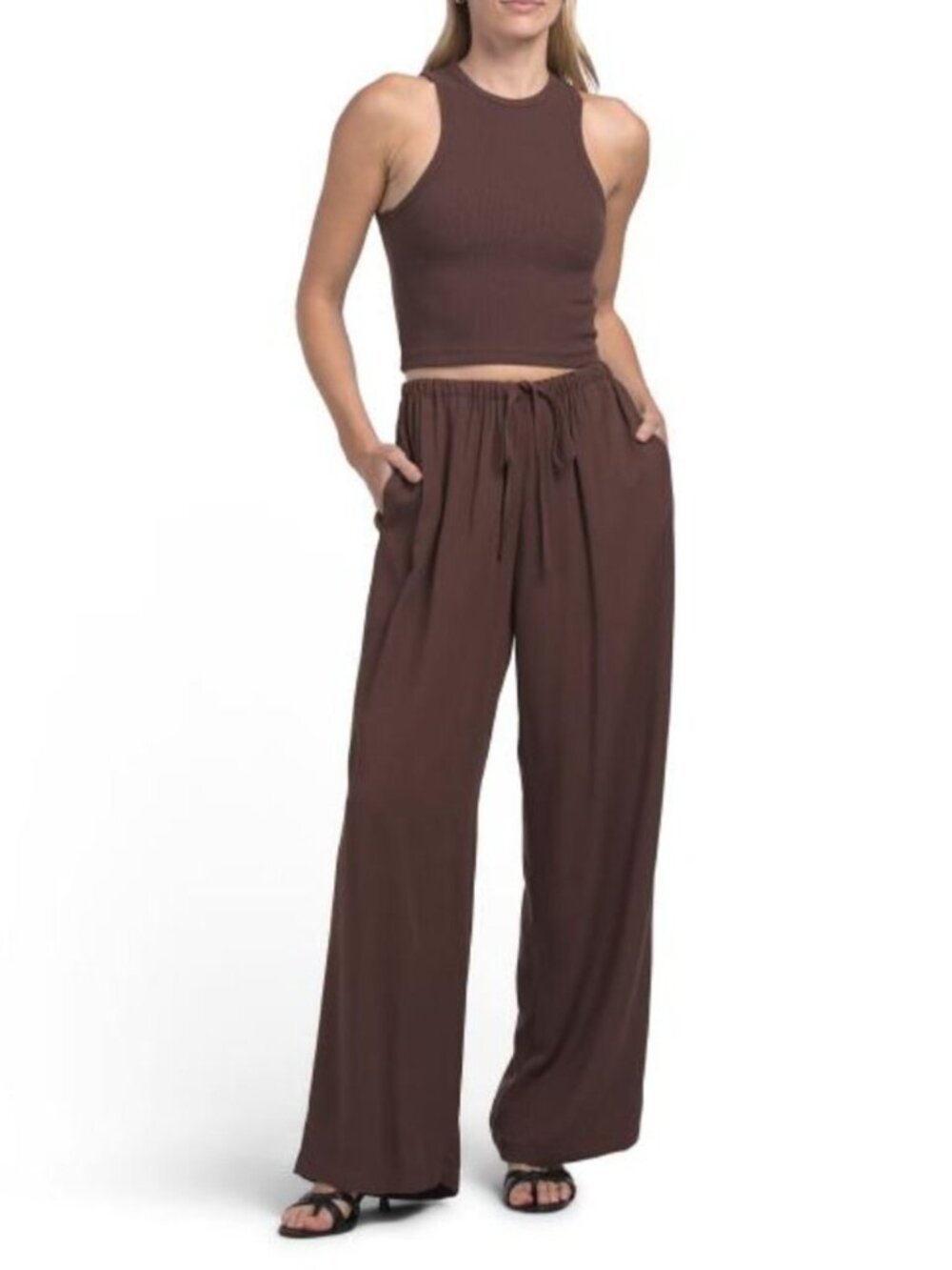 HUNTER & BROWN 2pc Knit Top And Pants Set